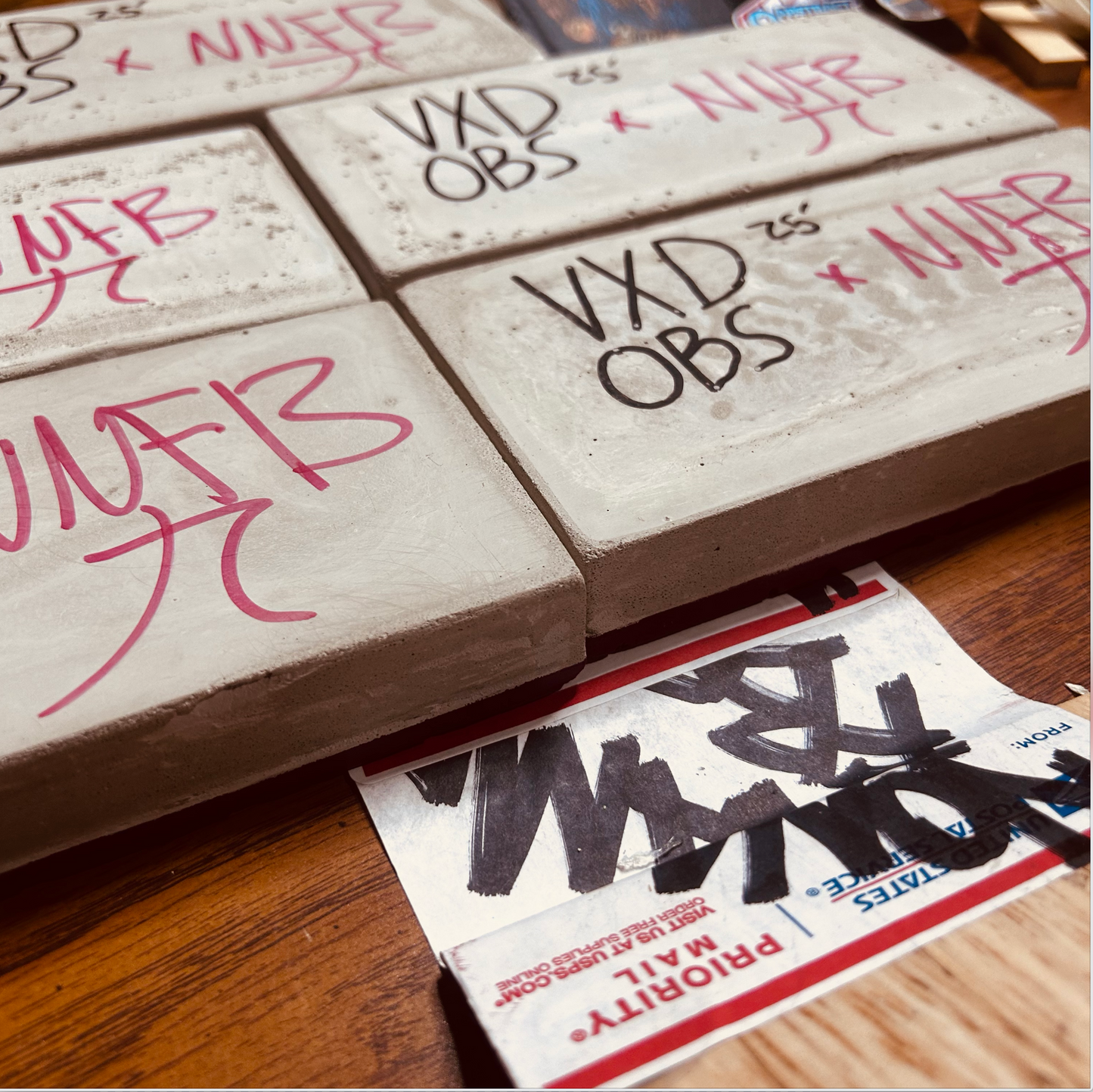 A NNFB x VXD bricked up crete ledge Collaboration